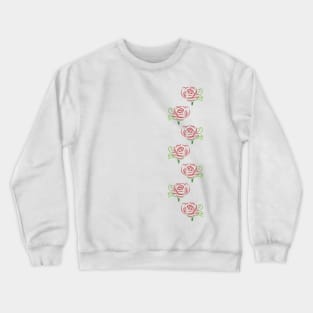 red roses chain rose tendril flowers flower blossoms Crewneck Sweatshirt